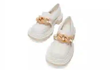 CHARLES&KEITH Chain Platform Loafers Black