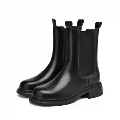 卓诗尼 潮流弹力时尚显瘦 切尔西靴 女款 黑色