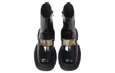 STOOSHE Chelsea Boots Thick Sole Side Zipper Black