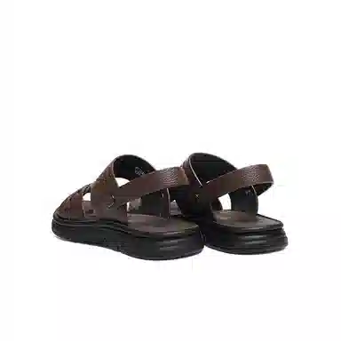 红蜻蜓 牛皮革 舒适百搭 沙滩凉鞋 男款 棕色