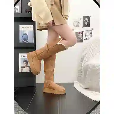 保暖耐磨减震 时尚百搭舒适日常之选 高筒 雪地靴 女款 经典驼色