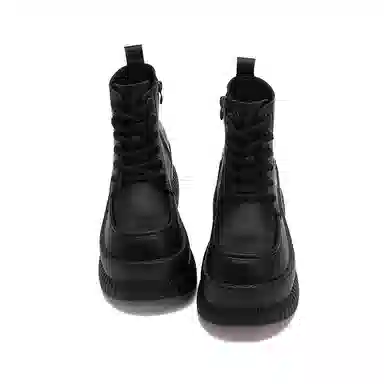 优质皮面厚底休闲百搭松糕鞋 短靴 女款