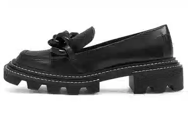 CHARLES&KEITH Chain Platform Loafers Black