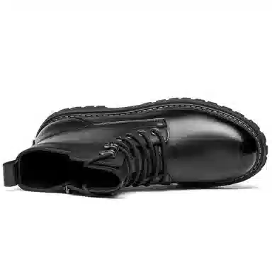 Fapai Classic Lace-Up Martin Boots Black