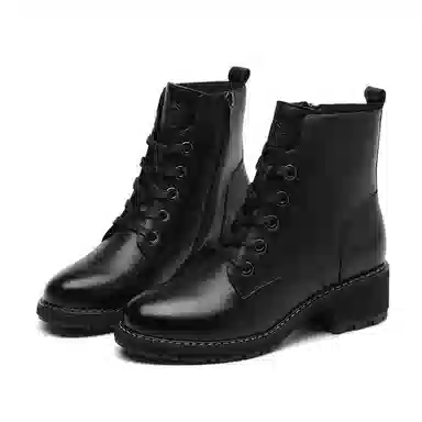 AOKANG Retro Short Boots Black
