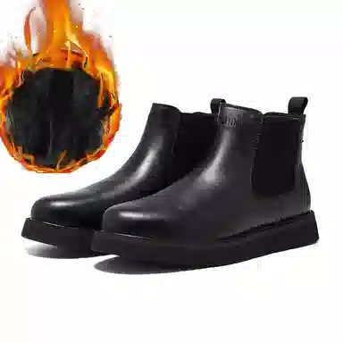 敦奴 超纤皮 经典简约 百搭时尚 短筒 切尔西靴 男款