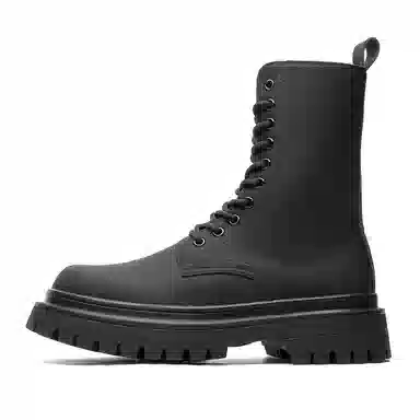 Chi Lang PU Matte Martin Boots Black