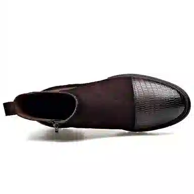 罗蒙 牛反绒 经典简约 百搭时尚 短筒 切尔西靴 男款