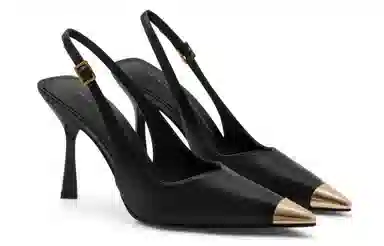 Charles & Keith PU Pointed Toe Heeled Sandals