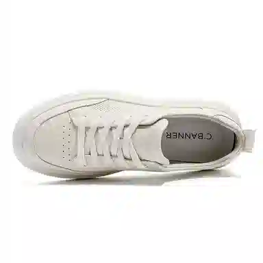 C°BANNER Low-Top White Sneakers