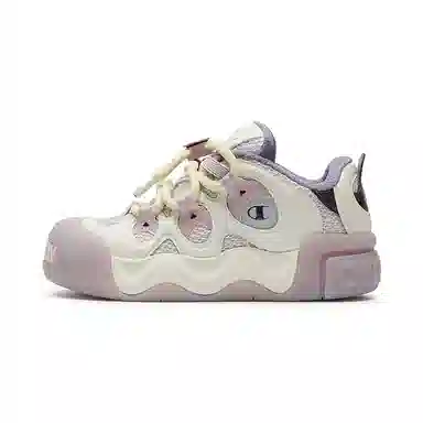 Champion Puffy Donut Low Sneakers Cream Purple