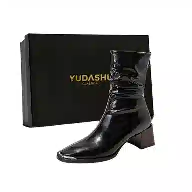 YUDASHU Stack Heel Ankle Boots