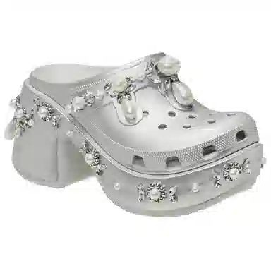 Simone Rocha x Crocs Silver