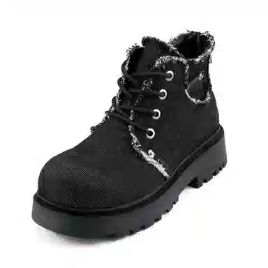 HANQIAORIJI Rebirth Series Black Martin Boots