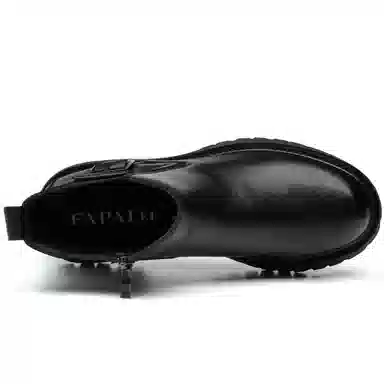 法派 英伦风工装舒适耐磨 中筒 切尔西靴 男款 黑色