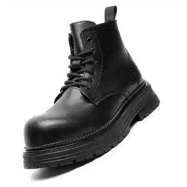 BrandName English High-top Workwear Boots Black