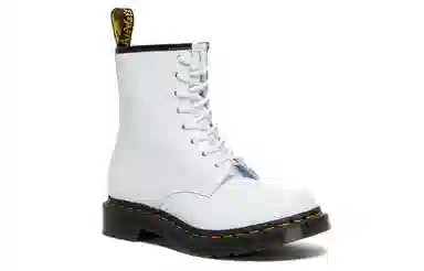 Dr. Martens 1460 Croc Embossed Patent White