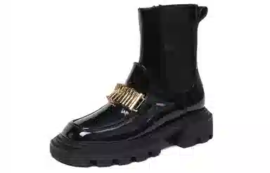 STOOSHE Chelsea Boots Thick Sole Side Zipper Black