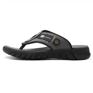 潮泽 休闲百搭 车缝线 防滑速干人字拖鞋 男款