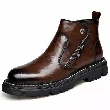 LUOMAIKE Casual Fleece Ankle Boots Men