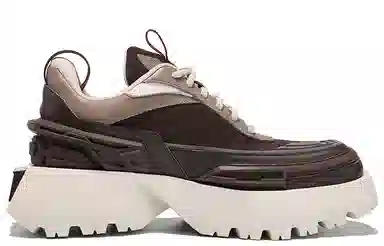 OGR 5cm Platform Sneakers Gravel Brown