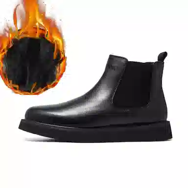 敦奴 超纤皮 经典简约 百搭时尚 短筒 切尔西靴 男款