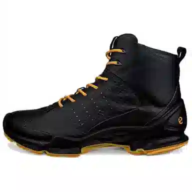 Ecco High Top Running Shoes Black Yellow