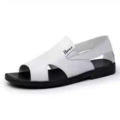 Haoxing Men's White Sandals