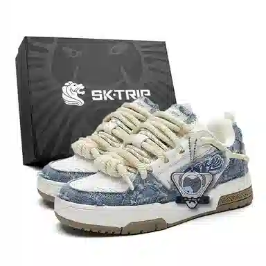 SK.TRIP Burgundy Low Sneakers