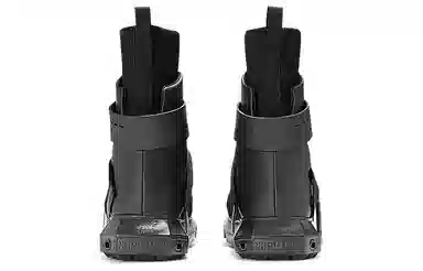 NORVINCY Vintage Buckle Martin Boots Black