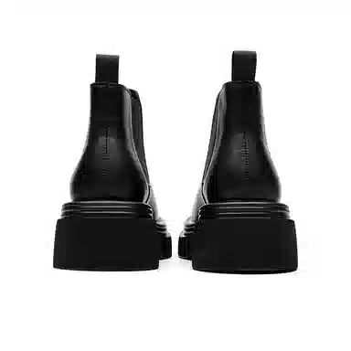超纤皮 潮流舒适时尚百搭透气休闲 短筒 切尔西靴 男款 经典黑色
