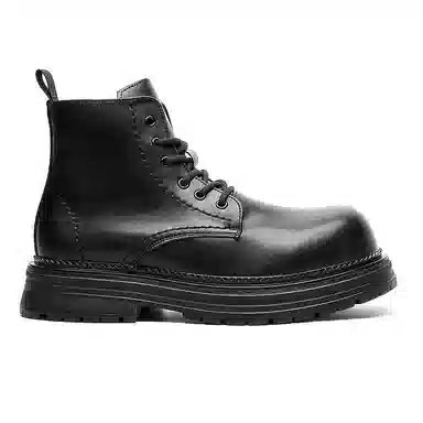 BrandName English High-top Workwear Boots Black