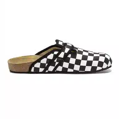 Hart Davis Checkered Clog Black White