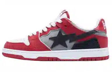 A BATHING APE SK8 STA White Grey Red