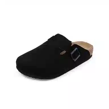 HANQIAORIJI Cocoon Series Suede Clogs Black