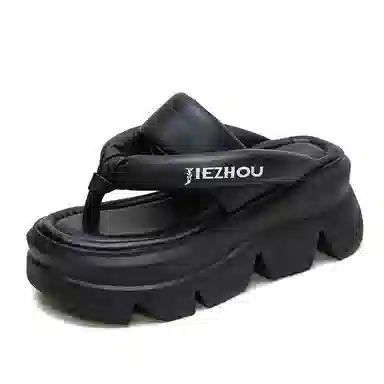 杰骤 厚底增高 时尚精致人字拖鞋 女款