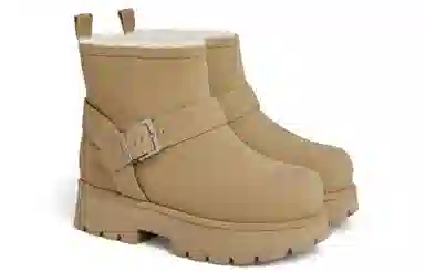 CHARLES&KEITH Suede Platform Ankle Boots