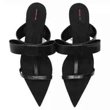 Daphne Lab Sugar-Free Bow Heels Black