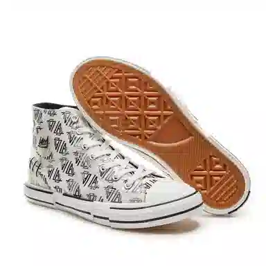 LAZY BONS Canvas High Top White