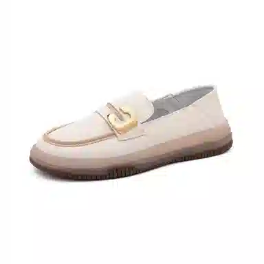 ZHR PU C Buckle Loafers