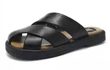 EBLAN Cross Strap Clog Black