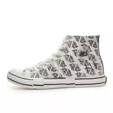 LAZY BONS Canvas High Top White