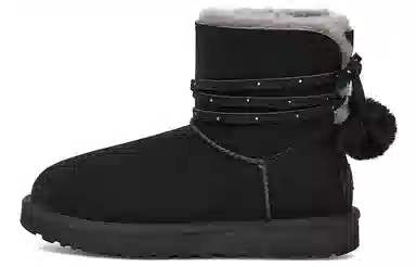 UGG Mini Bailey Bow Pom Black