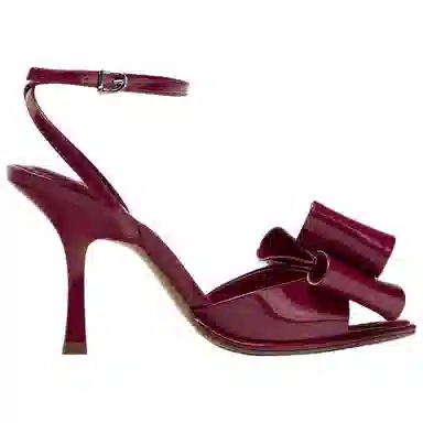 ZARA PU Elegant Strap Sandals 10cm Red