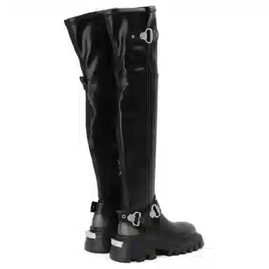 DAPHNE LAB Over-the-Knee Boots Black