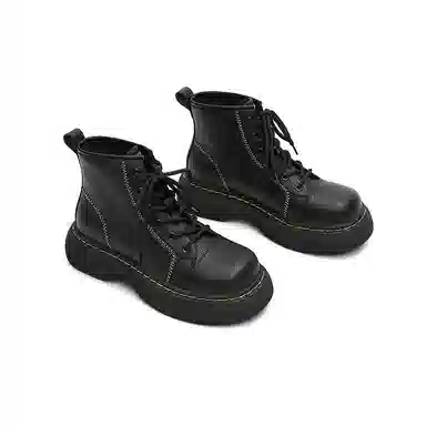 MASOOMAKE Thick Sole Lace-up Martin Boots 5cm Women