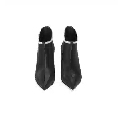 ELLE Elegant Rhinestone Ankle Boots 8.5cm