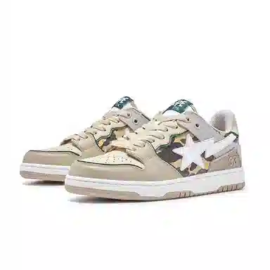 A BATHING APE Bape Camo Low Sneakers