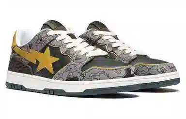 A BATHING APE SK8 Sta Grey Yellow