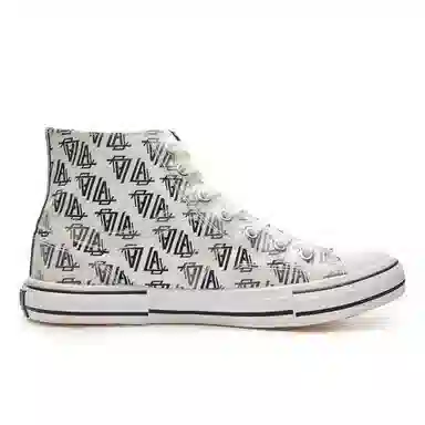 LAZY BONS Canvas High Top White